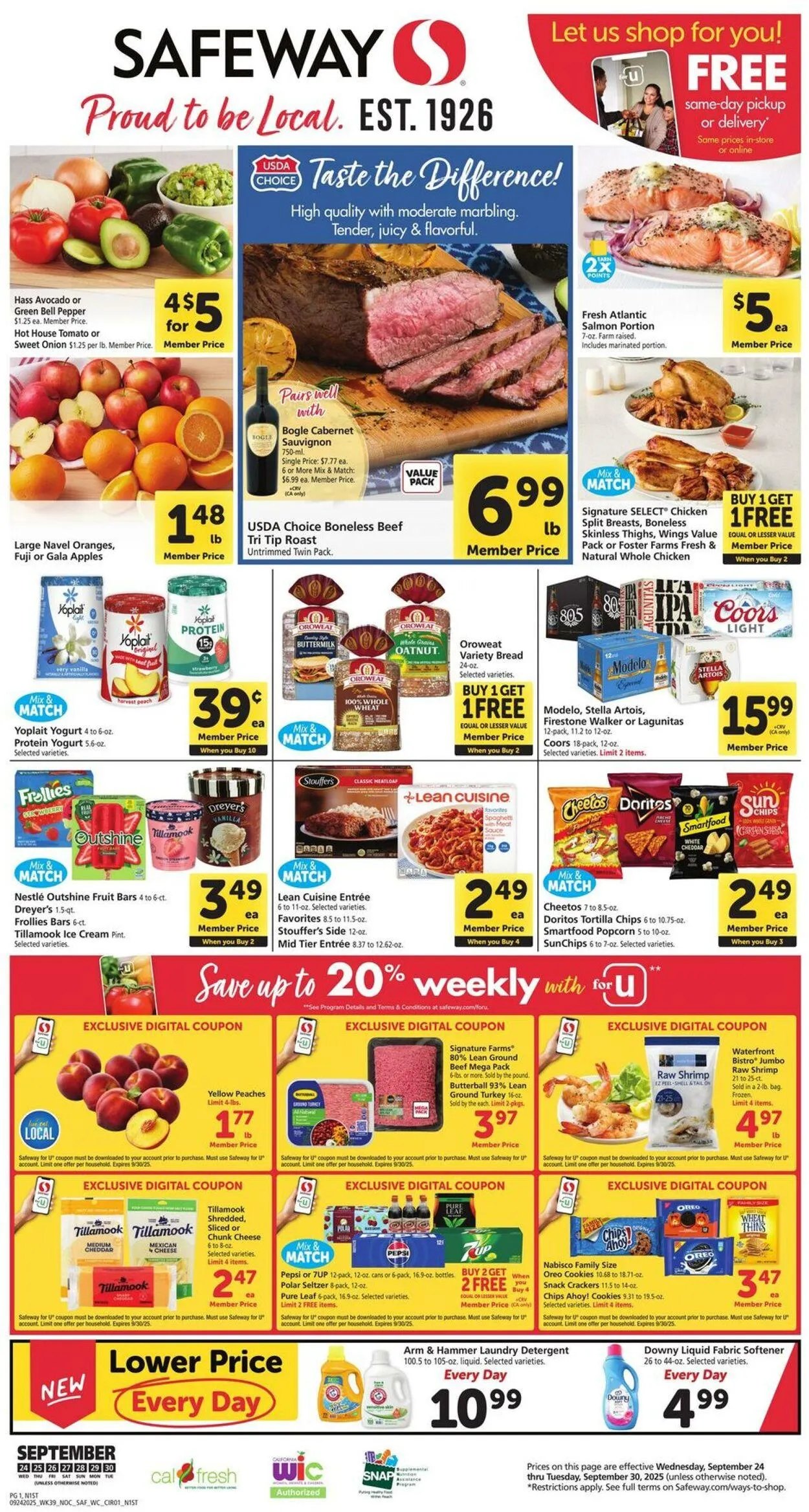 Weekly ad Safeway Current weekly ad from September 24 to September 30 2025 - Page 1