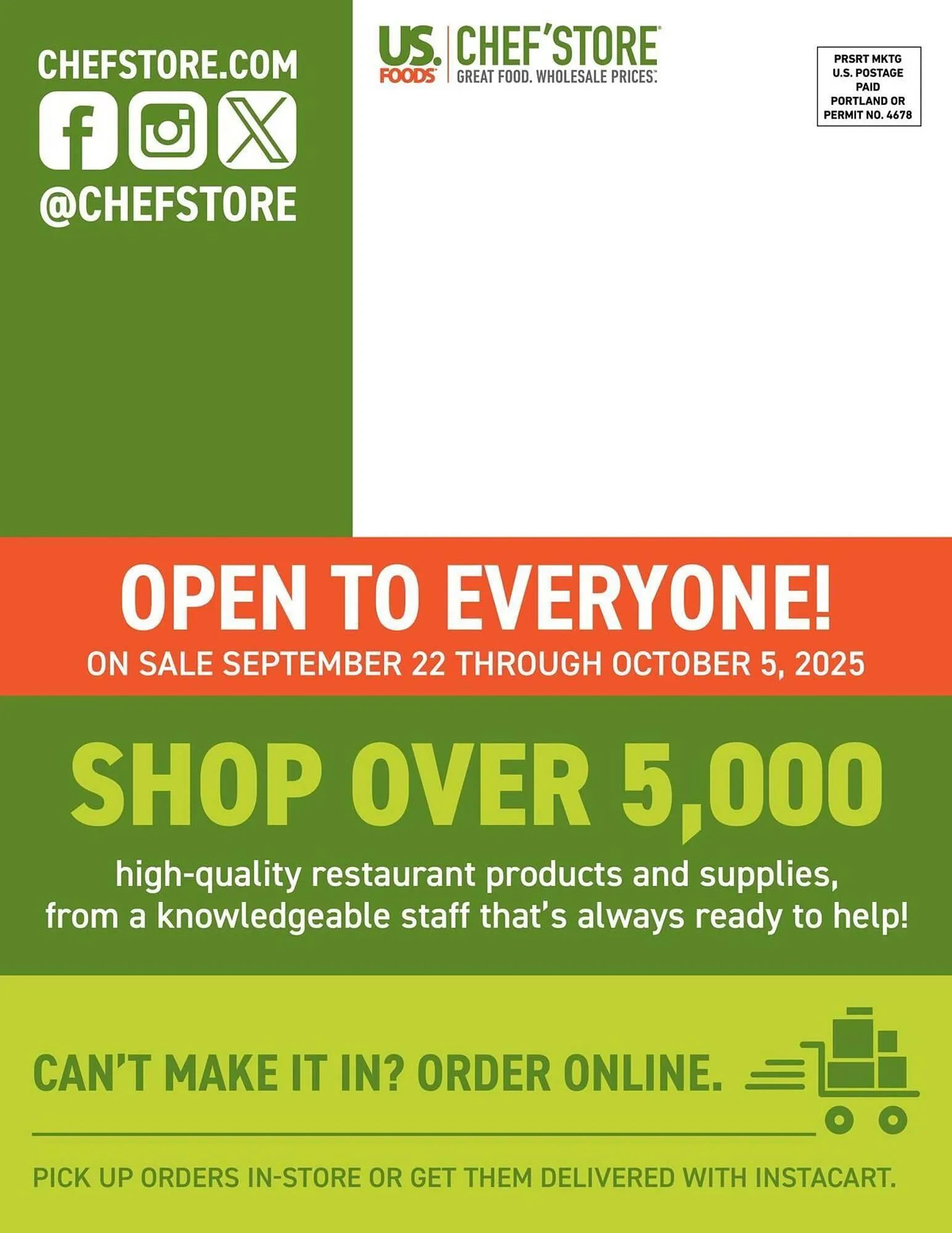 Weekly promotion US Foods Chef's Store weekly ad spanning from September 22 to October 5 2025 - Page 4 for Catalogue 365