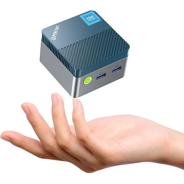 GMKtec Mini PC, 12GB RAM 512GB SSD, Intel Alder Lake N97 (up to 3.60GHz) , Desktop Mini Computers, WiFi 5/Bluetooth 5.0, Dual HDMI, Type-C, Nucbox G5