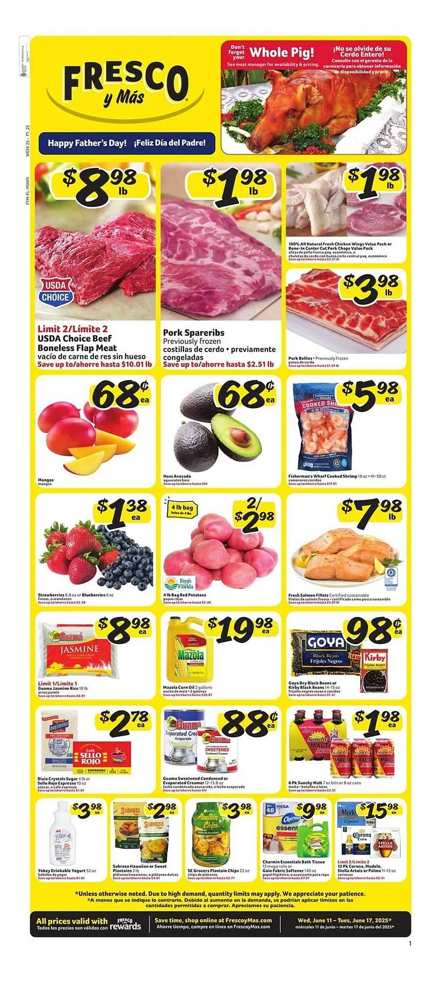 Weekly ad Fresco y Más Weekly Ad from June 11 to June 17 2025 - Page 1