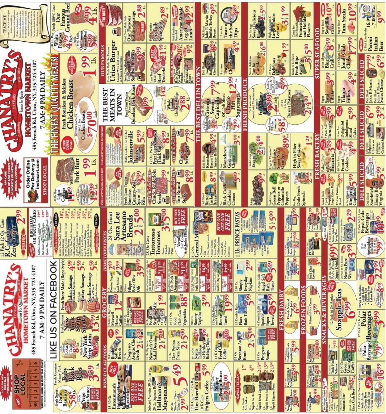 Weekly ad Chanatry's Hometown Market from November 29 to December 5 2025 - Page 1
