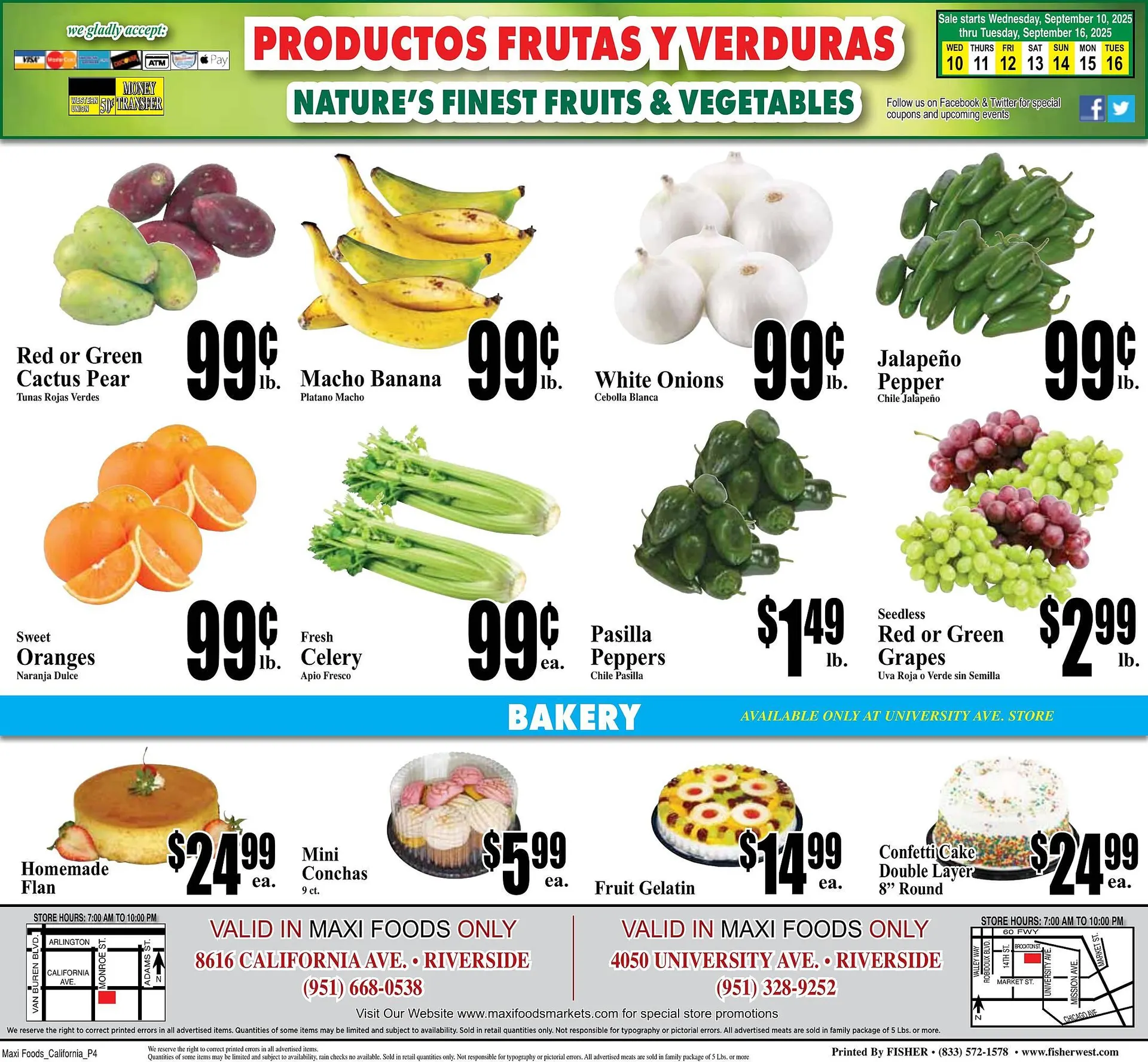 Weekly promotion Maxi Foods weekly ad spanning from September 10 to September 16 2025 - Page 4 for Catalogue 365