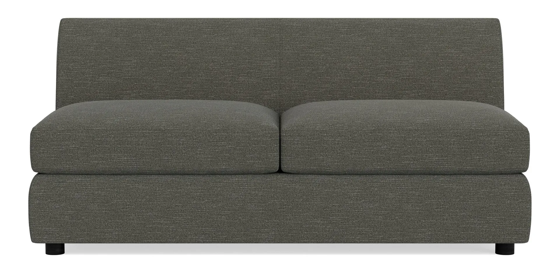 Alex 66" Armless Loveseat in Hawkins Charcoal