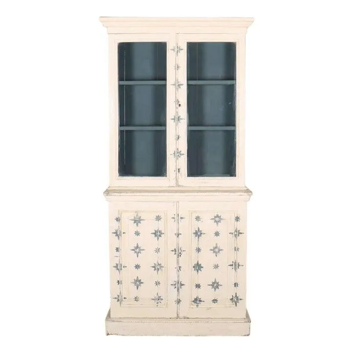 Antique English Painted Bookcase, 1800s