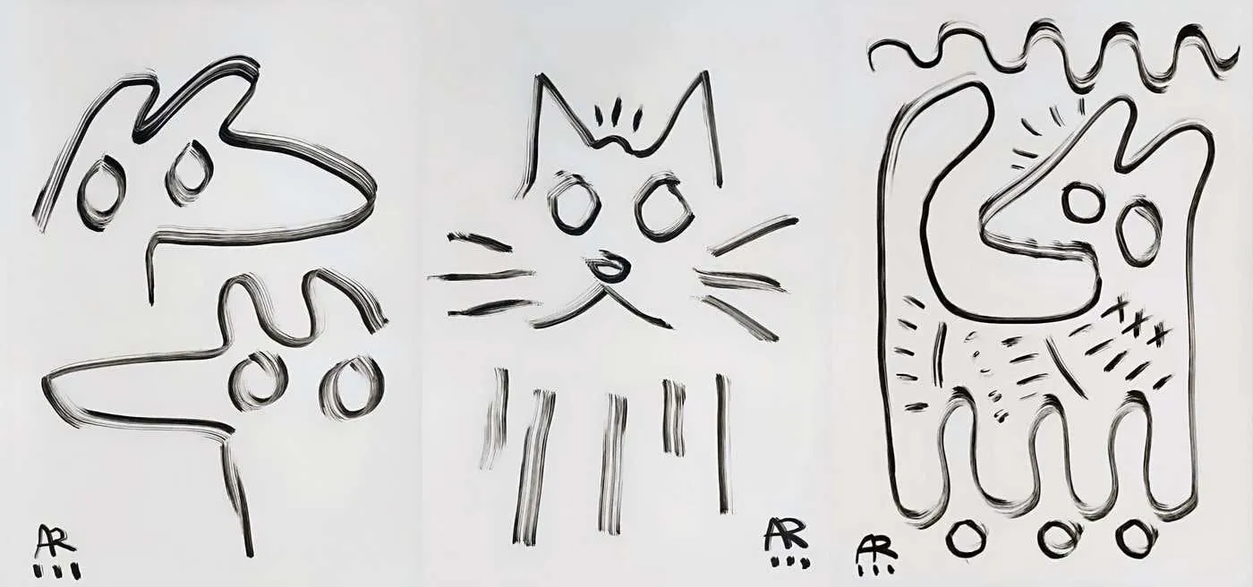 Angel Rivas 2 Drawings, B&W 2025