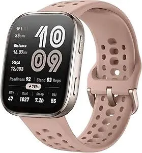 Amazfit Bip 6 Smart Watch 46mm, 14 Day Battery, 1.97" AMOLED Display, GPS & Free Maps, AI, Bluetooth Call & Text, Health, Fitness & Sleep Tracker, 140+ Workout Modes, 5 ATM Water-Resistance, Blush