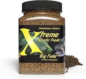Product Summary: Xtreme Big Fella 3.0mm Pellets: Professional Nutrition for Medium to Large Cichlid/Community Fish - Boost Immune & Digestive Health, Color & Energy, Max Protein Fish Food – USA Farm Grown (20oz)