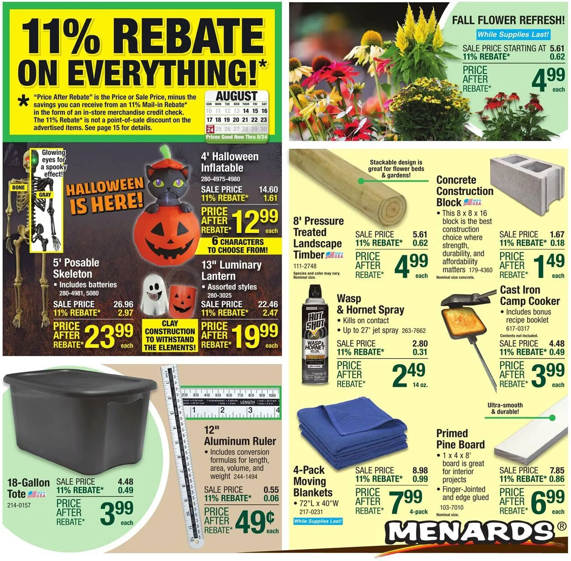 Weekly ad Menards Weekly Ad from August 13 to August 24 2025 - Page 1