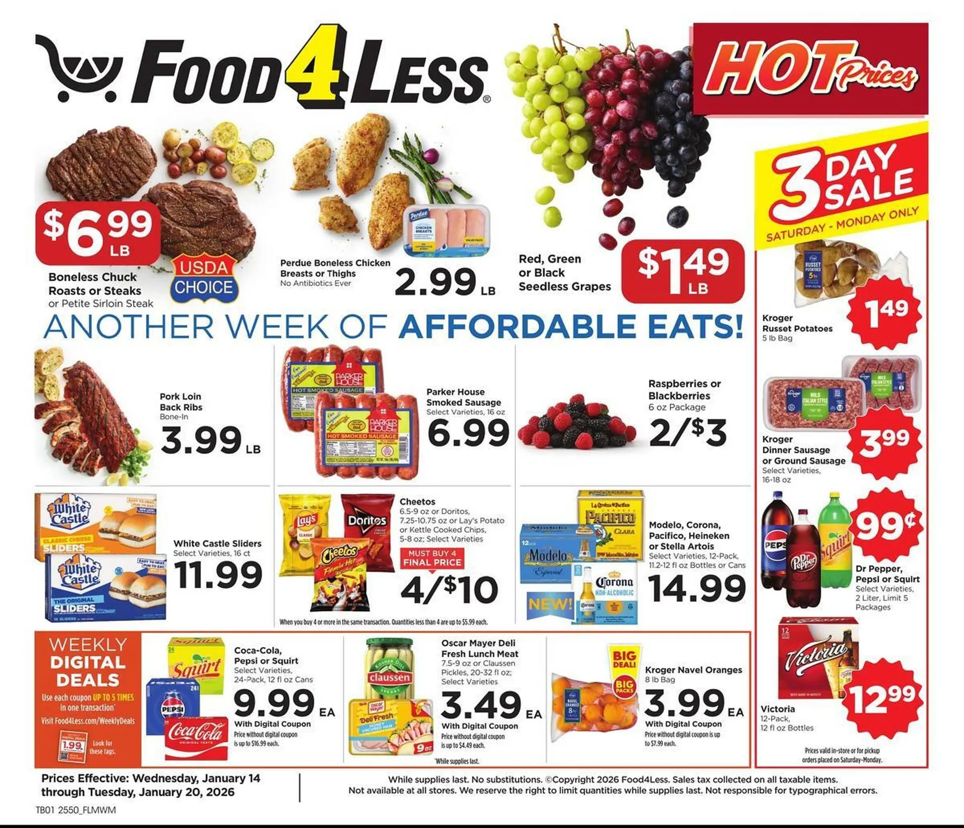 Weekly ad Food 4 Less weekly ad from January 14 to January 20 2026 - Page 1