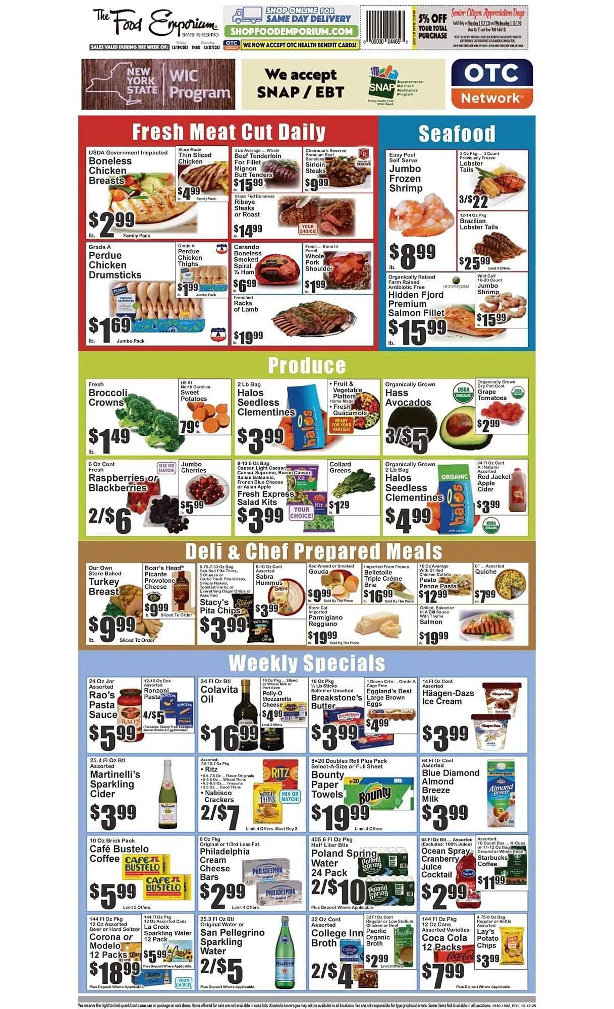 Weekly ad The Food Emporium circular from December 19 to December 25 2025 - Page 1