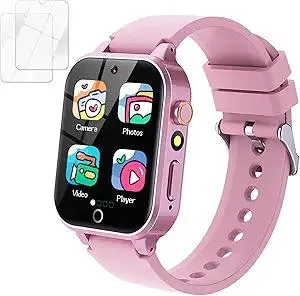 Kids Smart Watch Girls Gift for Girl Aged 6-12, HD TouchScreen Kids Watch with 26 Games Video Camera Music Pedometer Audiostory Learn Card Educational Toys Birthday Gifts for Girls Ages 5 6 7 8 9