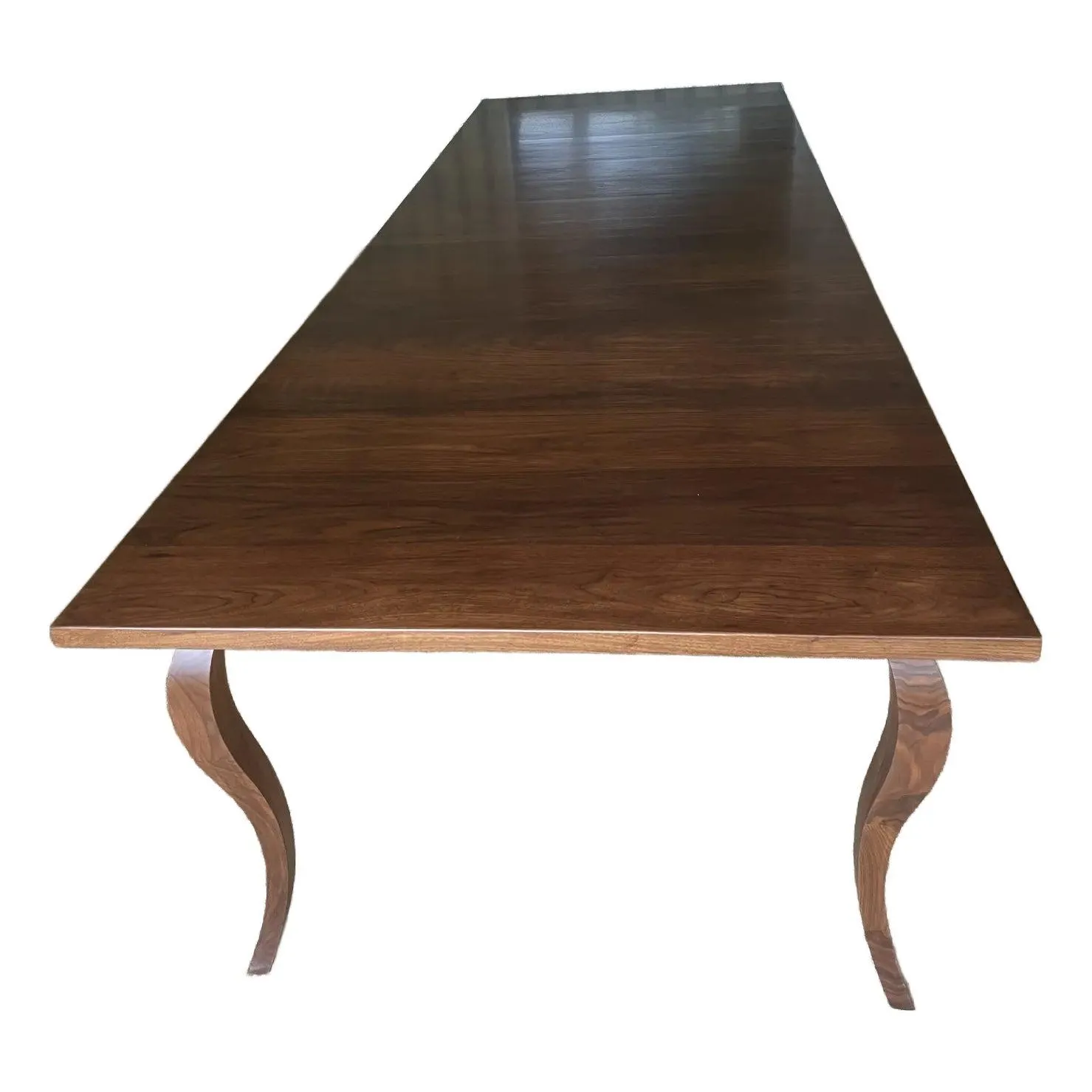 French Country Walnut Wood Dining Table
