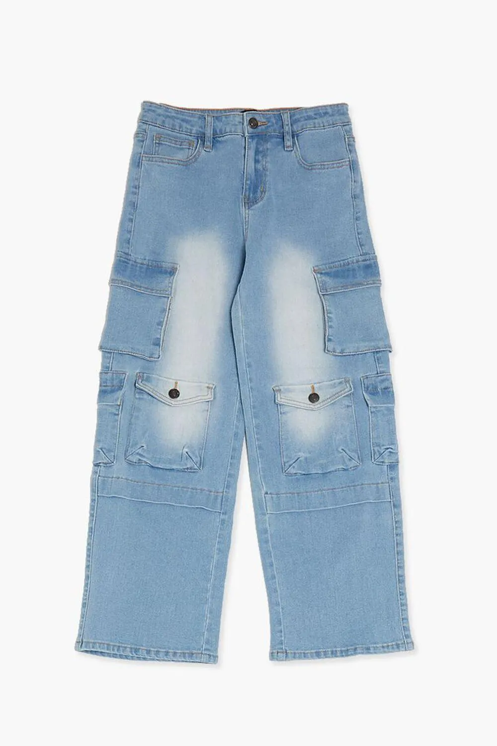 Girls High-Rise Cargo Jeans (Kids)