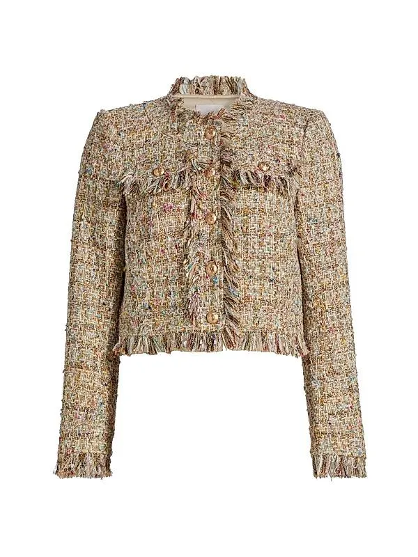 Adeline Clarise Bouclé Tweed Jacket