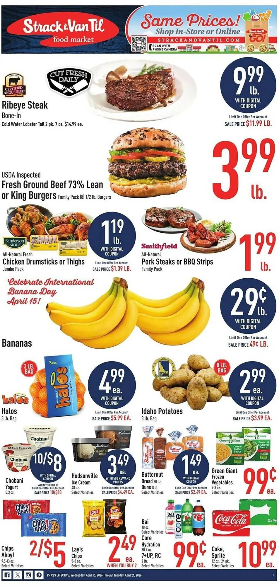 Weekly promotion Strack & Van Til weekly ad spanning from April 15 to April 21 2026 - Page 1 for Catalogue 365