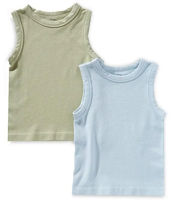 Big Girls Sleeveless 2-Pack Seamless Tank Tops