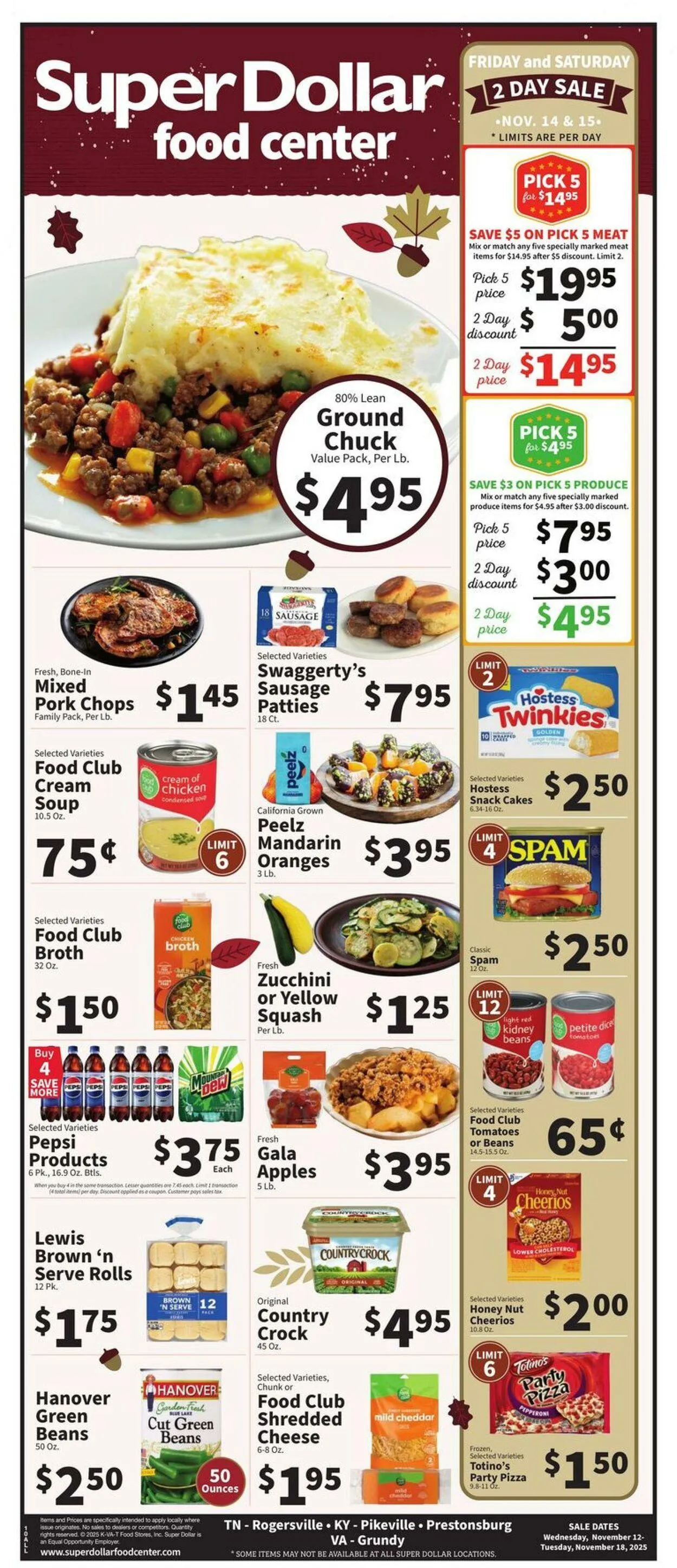 Weekly ad Super Dollar Food Center Current weekly ad from November 12 to November 18 2025 - Page 1