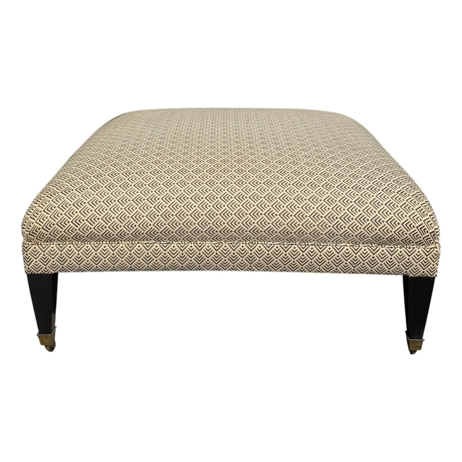 George Smith Standard Ottoman Bench W Geometric Ulpholstery