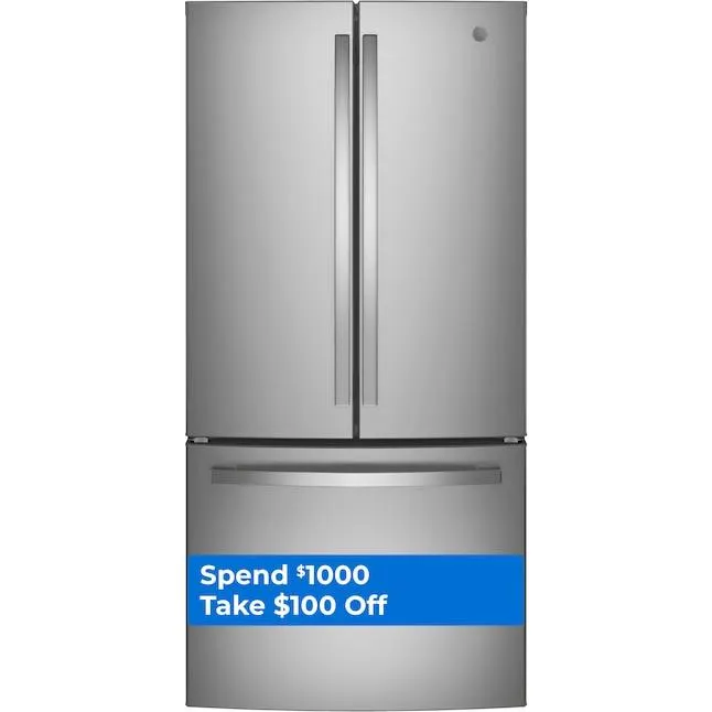 GE 24.8-cu ft French Door Refrigerator with Ice Maker and Water dispenser (Stainless Steel) ENERGY STAR