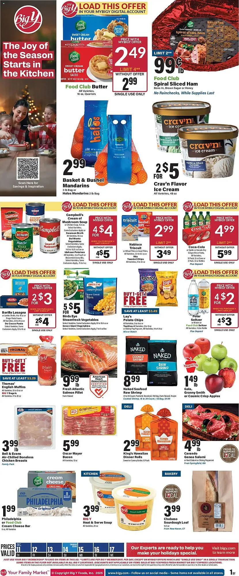 Weekly ad Big Y flyer from December 11 to December 18 2025 - Page 1
