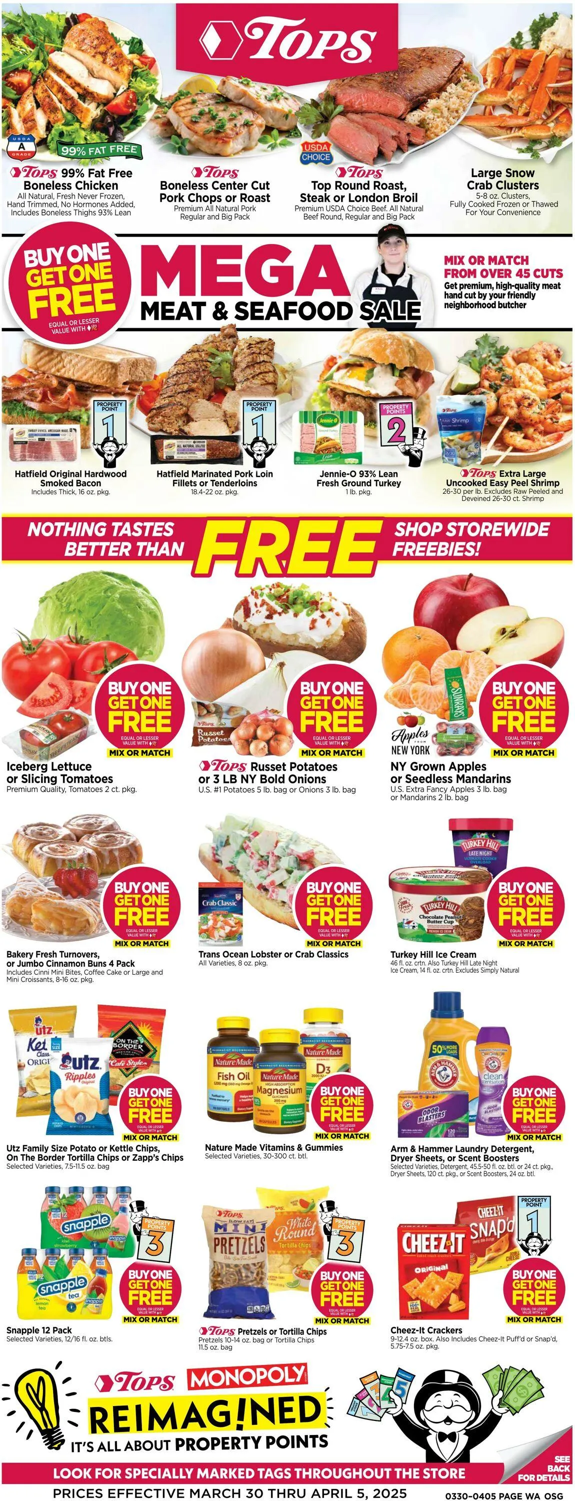 Weekly ad Tops Friendly Markets from March 30 to April 5 2025 - Page 1