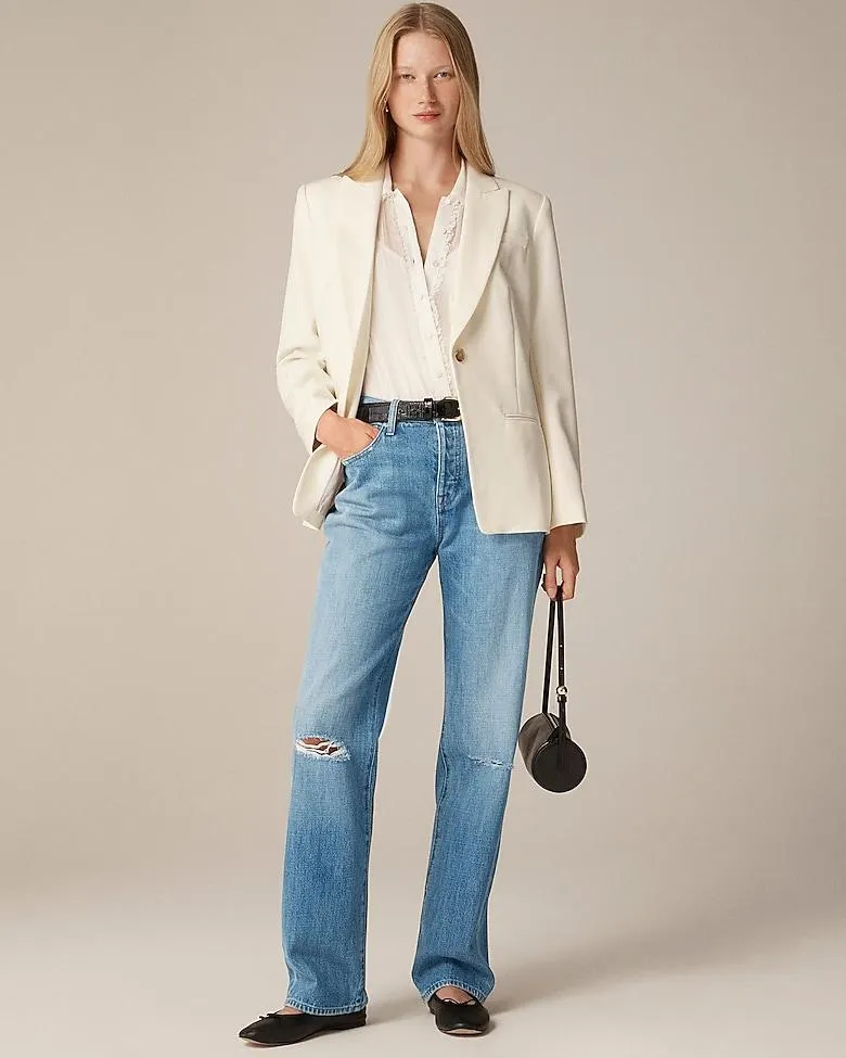 Slouchy distressed jean
