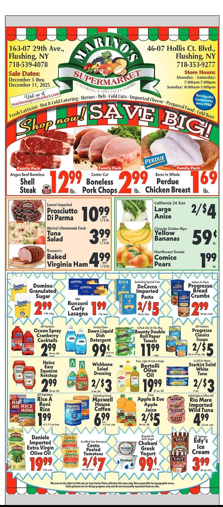 Weekly ad Marino's Supermarket weekly ad from December 5 to December 11 2025 - Page 1