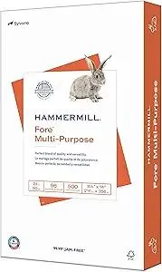 Hammermill Printer Paper, Fore Multipurpose 24 lb Copy Paper, 8.5 x 14 - 1 Ream (500 Sheets) - 96 Bright, Made in the USA, 101279R