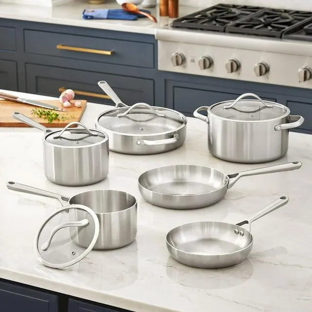 Member's Mark 10-Piece Modern Tri-ply Cookware Set
