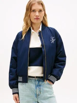 Padded Twill Bomber Jacket