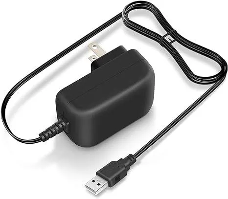 UL Listed 5V USB Power Cord Compatible with Stanley SL10LEDSL Charger Fits for Fatmax SL10LEDS LED Lithium-Ion Rechargeable Spotlight AC/DC Adapter for TL600PS TL600PSC TL450PS TL1KPZ BB24PS Adaptor