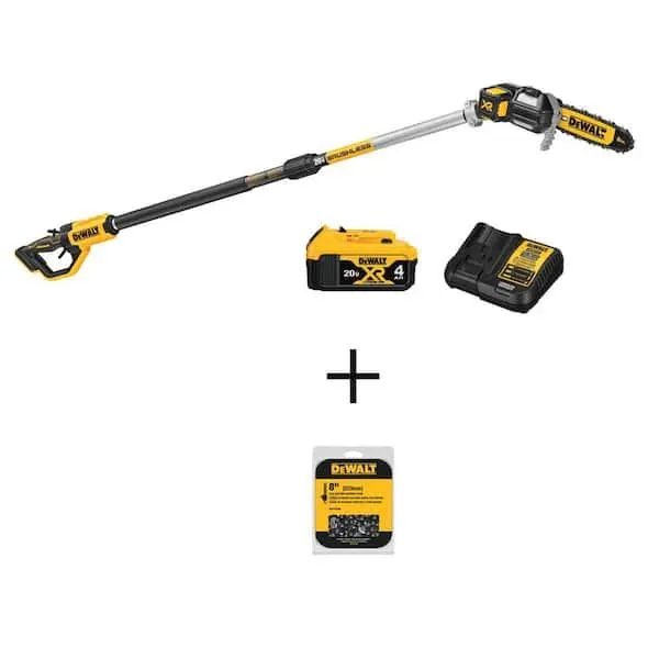 20V MAX 8in. Cordless Battery Powered Pole Saw Kit with (1) 4Ah Battery, Charger & Sheath (34 Link)