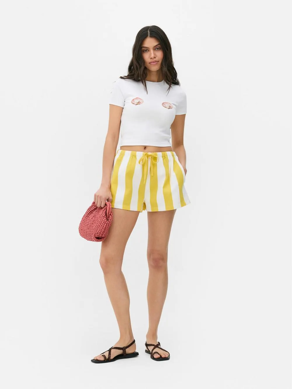 Paula Echevarría Chunky Stripe Shorts
