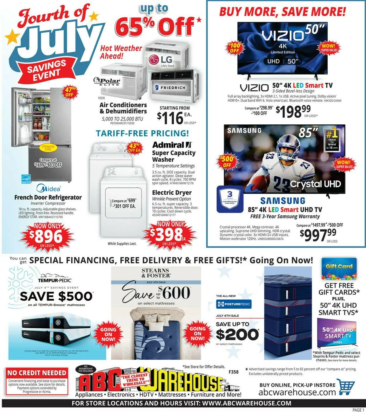 ABC Warehouse Current weekly ad - 1