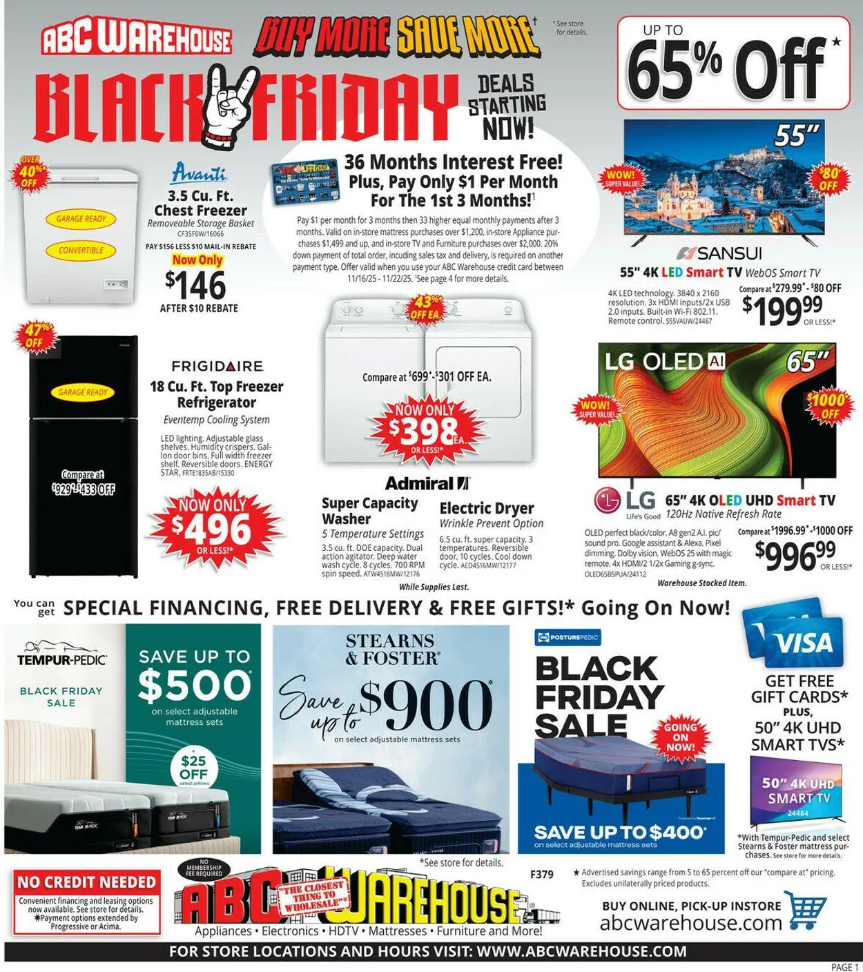 Weekly ad ABC Warehouse Current weekly ad from November 16 to November 22 2025 - Page 1
