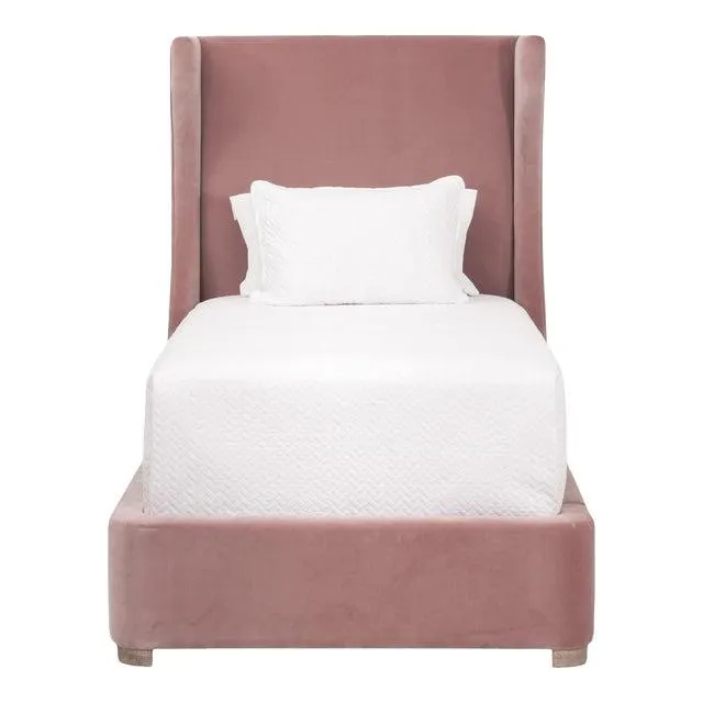 Balboa Upholstered Twin Bed, Petal Velvet
