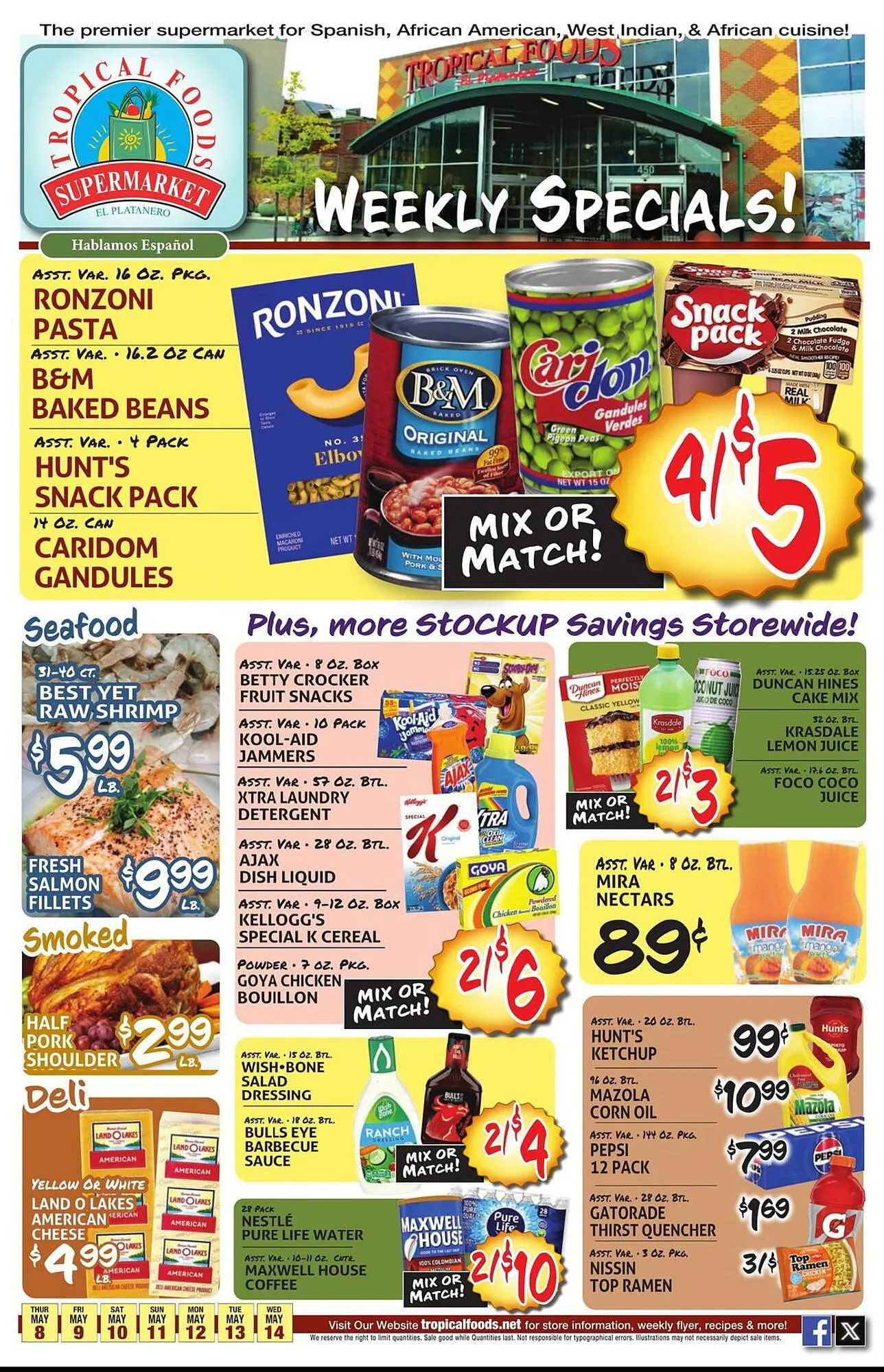 Weekly ad Tropical Foods Supermarket Weekly Ad from May 8 to May 14 2025 - Page 1