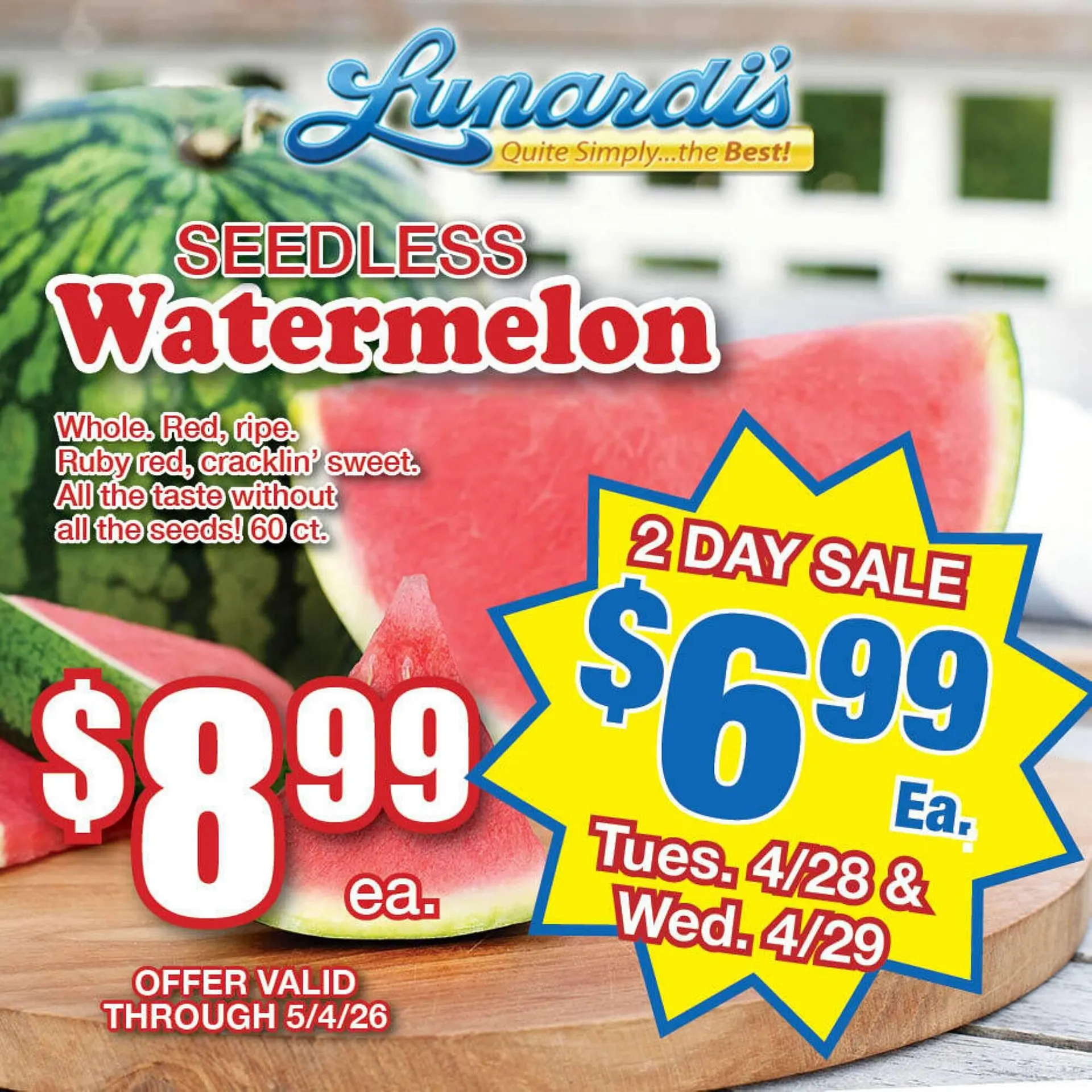 Weekly ad Lunardis weekly ad from April 30 to May 4 2026 - Page 1