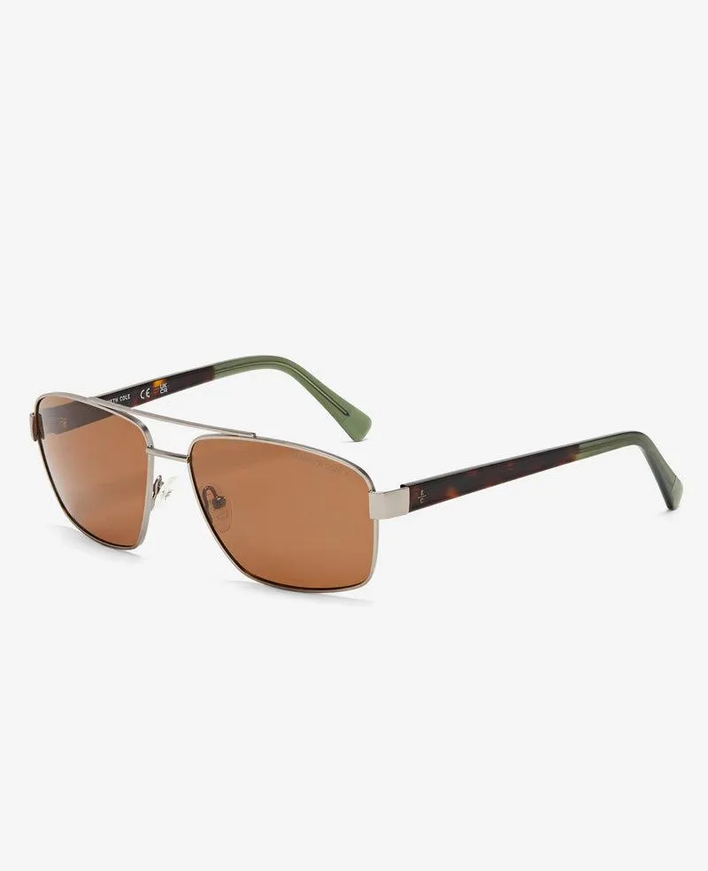Square Metal Navigator Sunglasses -