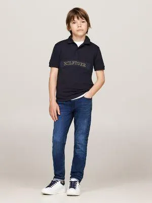 Kids' Hilfiger Logo Interlock Polo