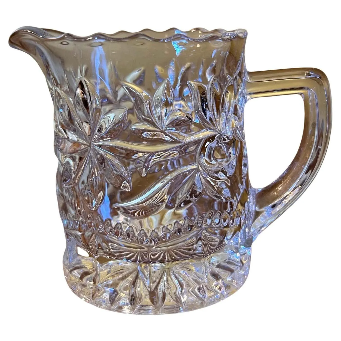 Vintage Glass Cut Small Jug