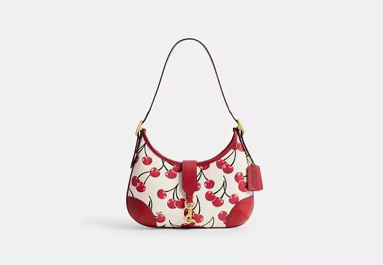 Hamptons Hobo Bag With Cherry Print
