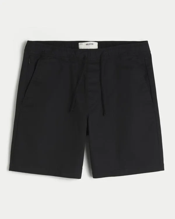 Above-the-Knee Twill Pull-On Shorts