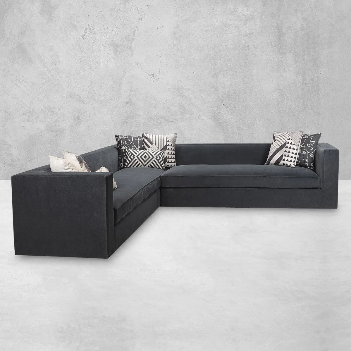 Mykonos Sectional in Velvet Shadow