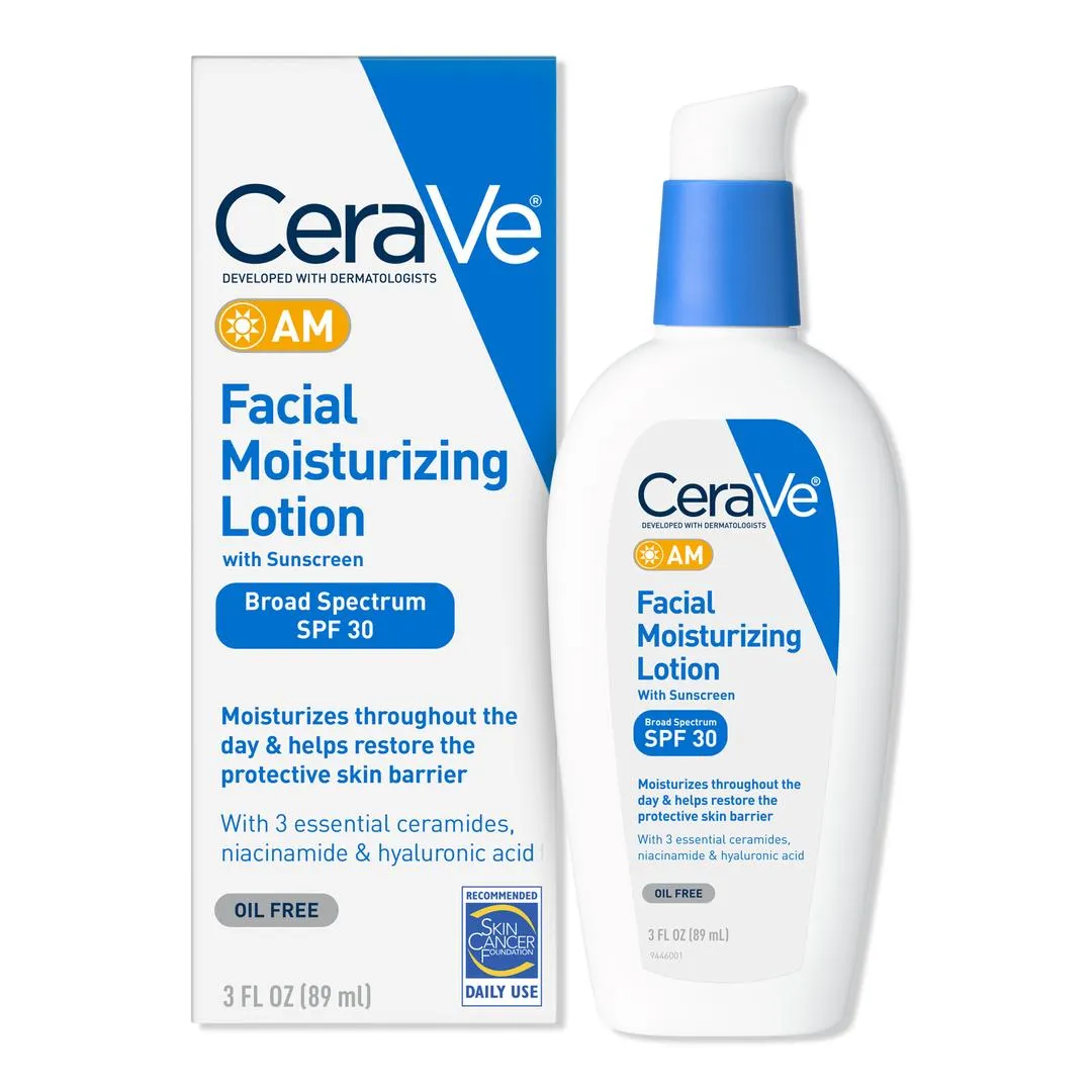 AM Lotion Face Moisturizer with SPF 30 for Balanced to Oily Skin - 3.0 oz