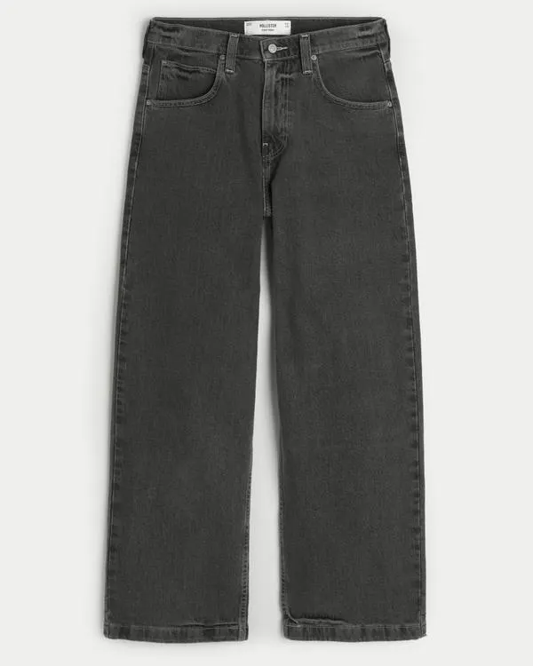 Washed Black Super Baggy Jeans