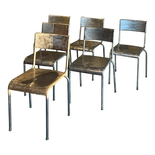 Italian Vintage Metal Chairs -Set of 6