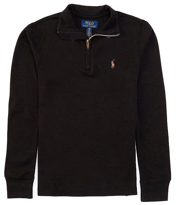 Big Boys 8-20 Long Sleeve Quarter-Zip Interlock Pullover