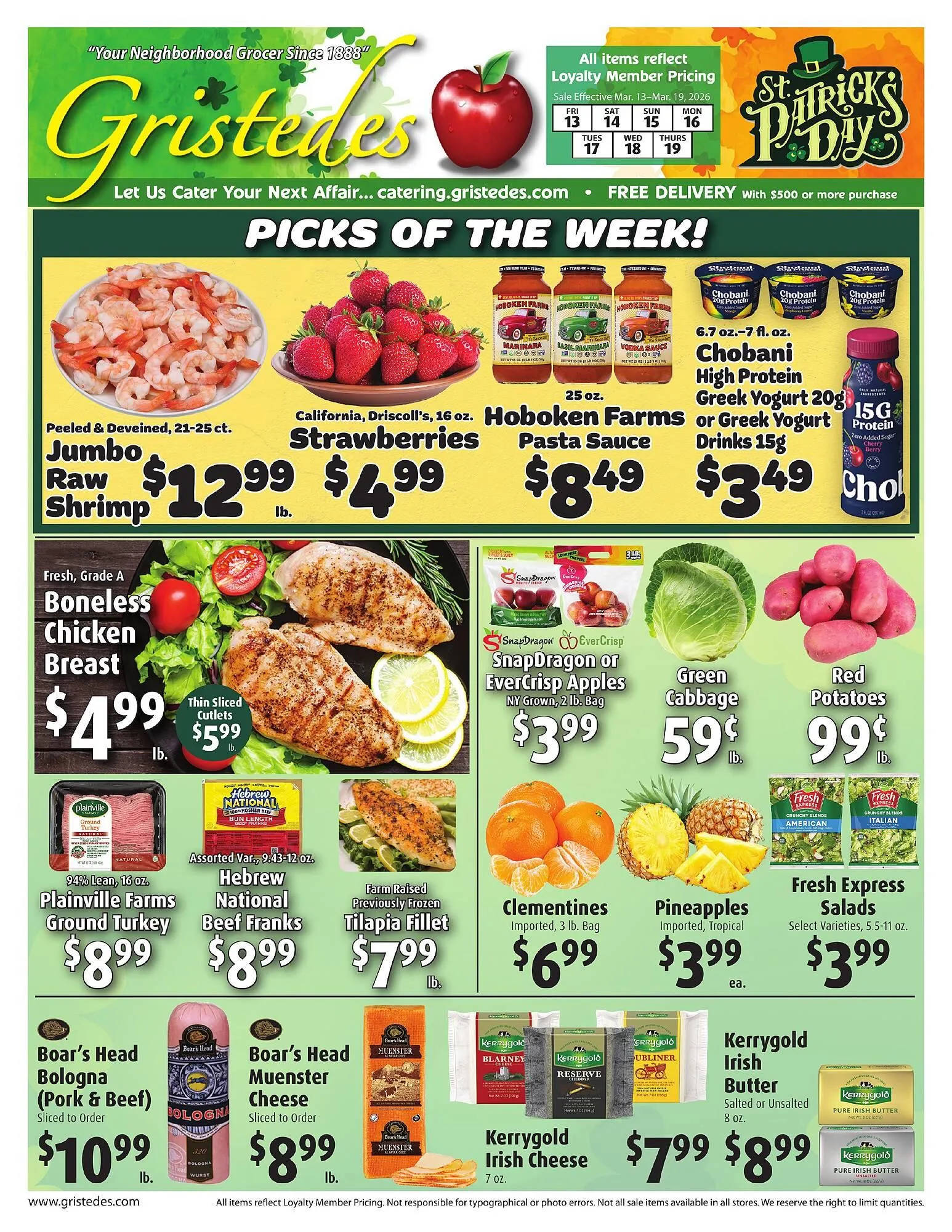 Weekly ad Gristedes circular from March 13 to March 19 2026 - Page 1