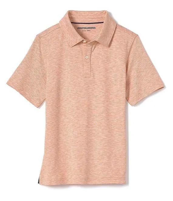 Little/Big Boys 4-16 Short Sleeve Micro Stripe Polo Shirt